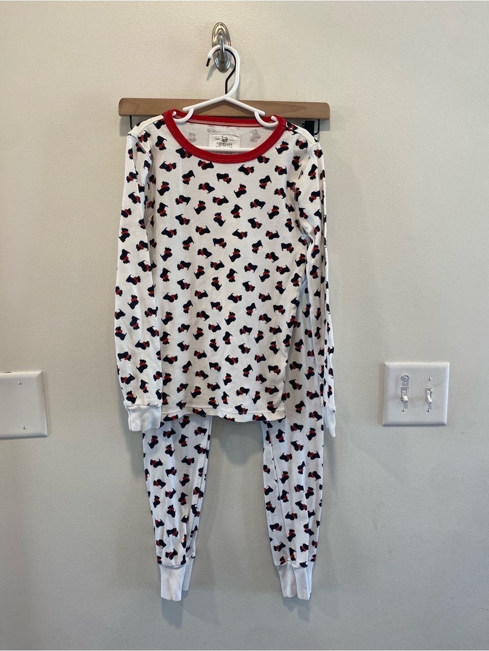Crewcuts girls pajama set 100% cotton Scottie dog puppy dogs print size 10